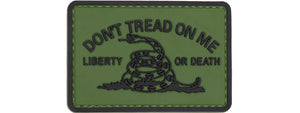 Don't Tread on Me Liberty or Death PVC Patch (Color: OD Green)