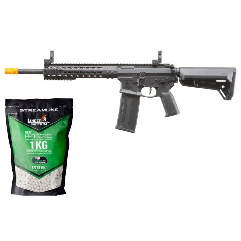 Lancer Tactical Gen 2 10" Keymod M4 Carbine AEG w/ Ambidextrous NSR Receiver & NSR Stock - (Black) - Gen 2 Starter Bundle