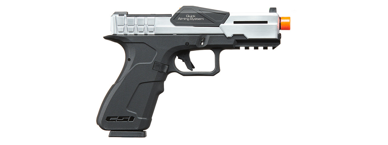 Poseidon CSI XG8 Gas Blow Back Aluminum Pistol - (Metal/Silver)