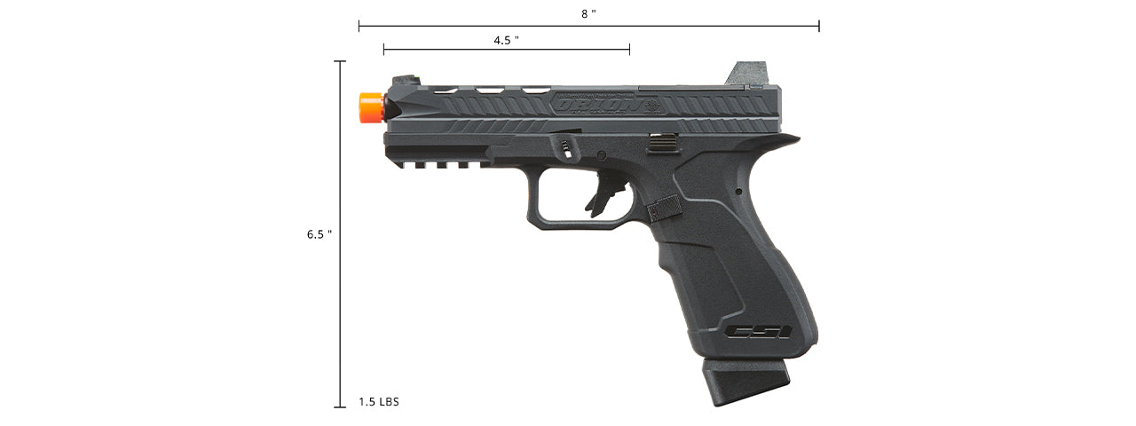 Poseidon CSI Orion Close Combat Tactical GBB Pistol - (Black)