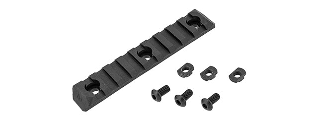 PTS SYNDICATE AIRSOFT ENHANCED 9-SLOT ERS M-LOK RAIL SECTION - BLACK