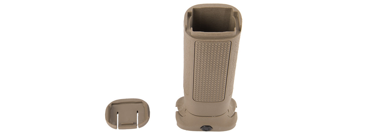 PSA-PT150450313 PTS EPF2 20MM PICATINNY VERTICAL FOREGRIP W/ STORAGE - LONG (TAN)