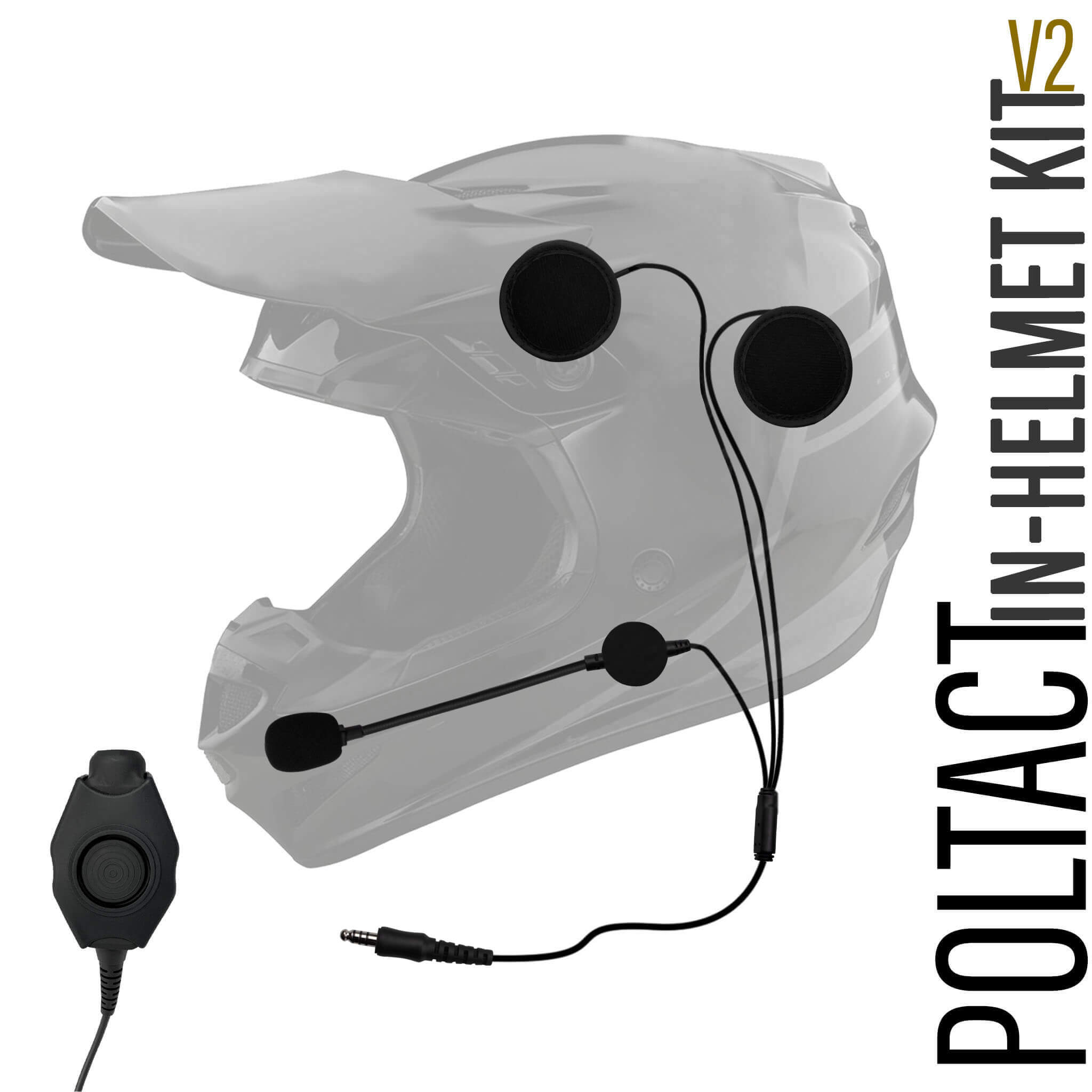 Tactical In Helmet & Push To Talk Kit - Quick Disconnect (Hirose): Sepura Tetra STP8000, STP9000, SBP/SCP/SEP8000, SC20, SC21 & More