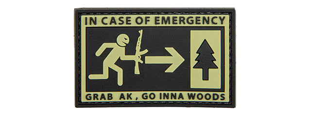 In Case of Emergency, Grab AK, Go Inna Woods PVC Patch