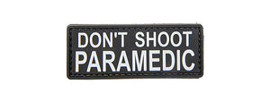 Don't Shoot Paramedic PVC Patch (Color: Black and White)
