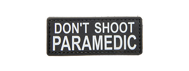 Don't Shoot Paramedic PVC Patch (Color: Black and White)
