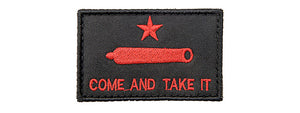 Embroidered Come and Take It Patch (Color: Black and Red)