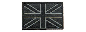 Embroidered UK Flag Patch (Color: Black)