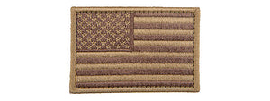 Embroidered Forward US Flag Patch (Color: Coyote Tan)