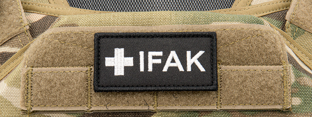 IFAK Individual First Aid Kit Small Patch (Color: Black and White)