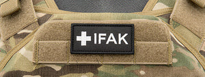 IFAK Individual First Aid Kit Small Patch (Color: Black and White)