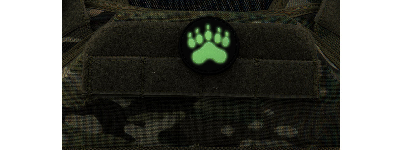 Glow in the Dark Paw PVC Patch