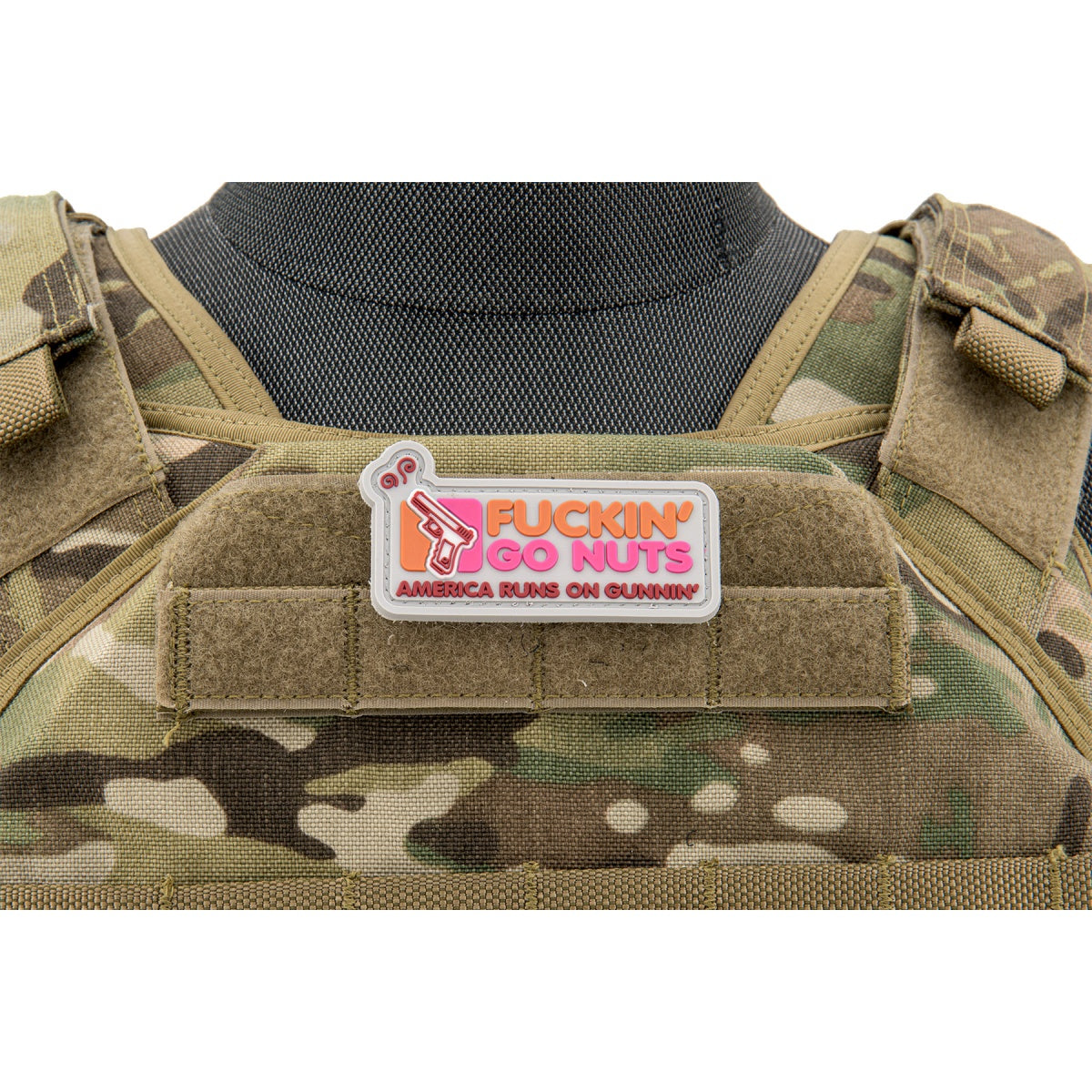 "Fuckin Go Nuts America Runs on Gunnin" PVC Patch