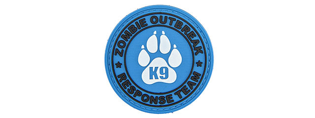 Zombie Outbreak Response Team PVC Patch w/ K9 Paw (Blue Version)