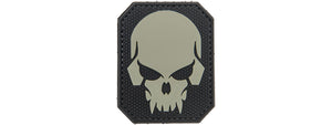 Large Pirate Skull PVC Patch (Color: Black and Gray)