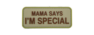 Mama Says I'm Special PVC Patch (Color: Khaki)