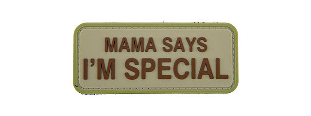 Mama Says I'm Special PVC Patch (Color: Khaki)