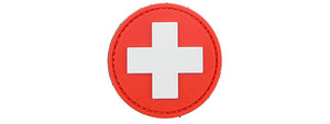 Round Cross Medical PVC Patch (Red Version)