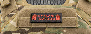 Molon Labe "Si Vis Pacem Para Bellum" PVC Patch (Color: Red)