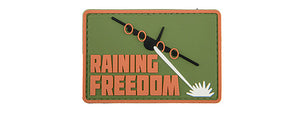 Raining Freedom PVC Patch (Color: White)