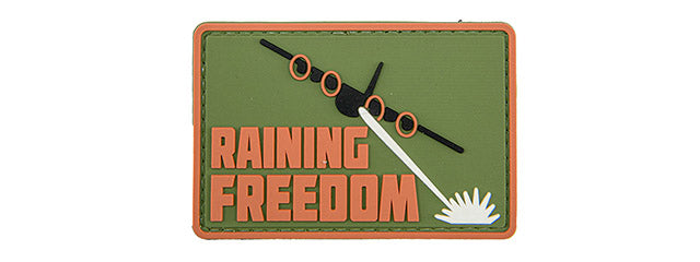 Raining Freedom PVC Patch (Color: White)