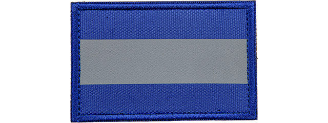Reflective Blue Background Patch (Color: Blue)