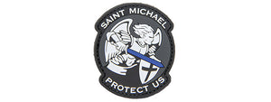 Saint Michael Protect Us PVC Patch (Color: Black)
