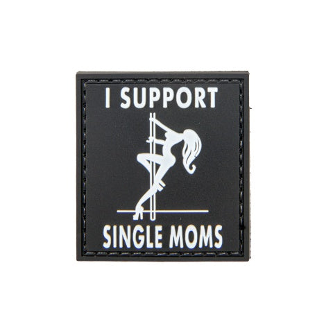 "I Support Single Mums" PVC Patch (Color: White)