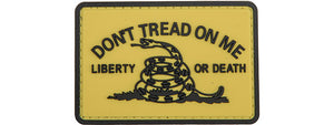 Don't Tread on Me Liberty or Death PVC Patch (Color: Yellow)