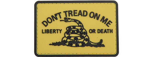 Don't Tread on Me Liberty or Death PVC Patch (Color: Yellow)