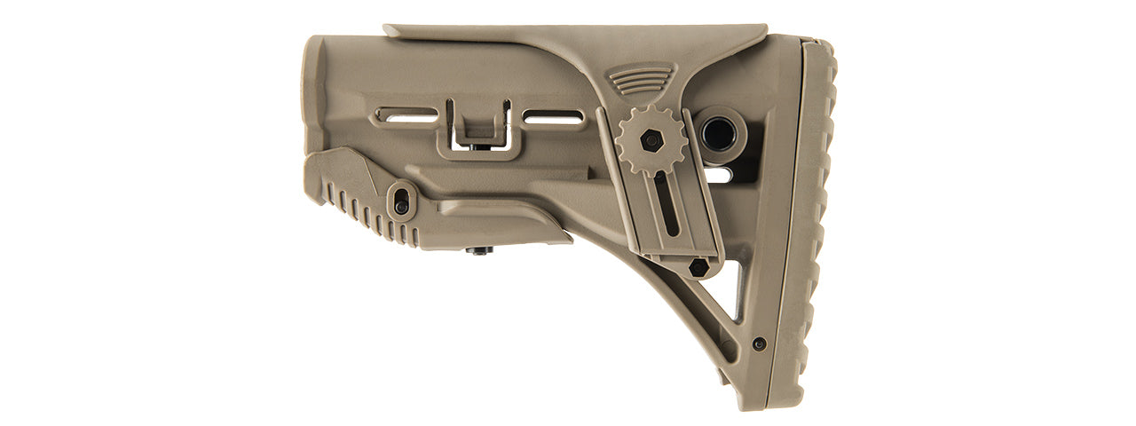 RANGER ARMORY M4 TACTICAL STOCK WITH ADJUSTABLE CHEEK REST (TAN)