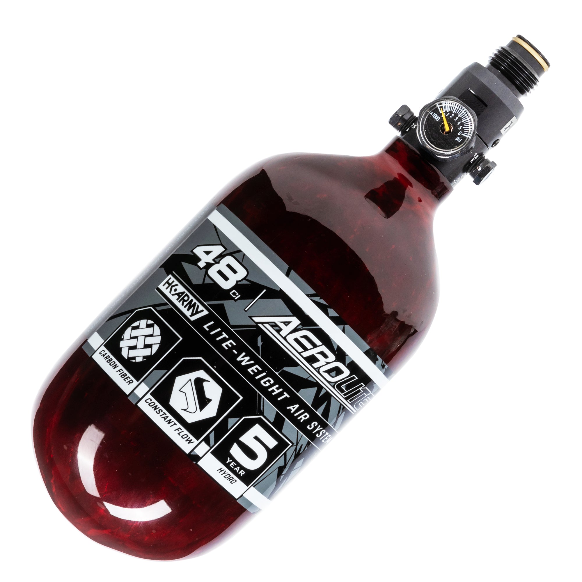 AeroLite Carbon Fiber Tank - 48ci / 4500psi  - Red
