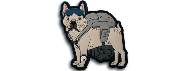 Frenchie The Paratrooper French Bulldog PVC Morale Patch