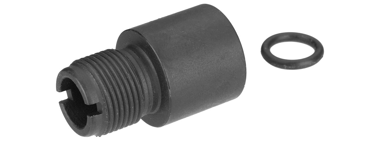 Sentinel Gears 14mm Clockwise Female to Counter-Clockwise Male Barrel Adapter - BLACK