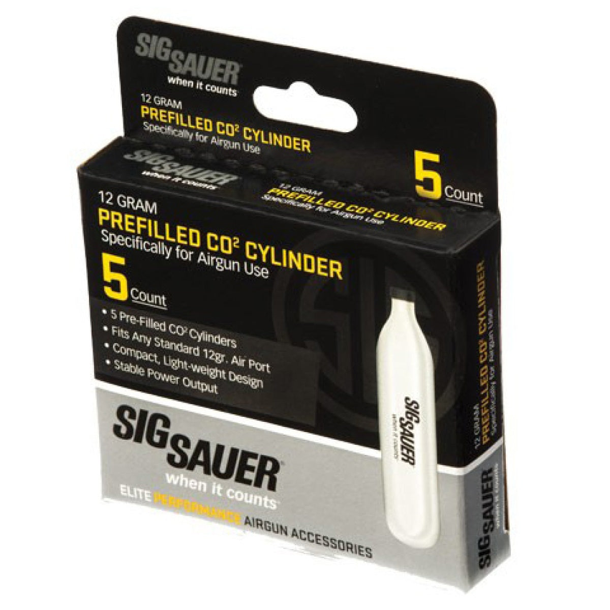 Sig Sauer 12g CO2 Cartridges for Air Guns / Airsoft - 5 Pack