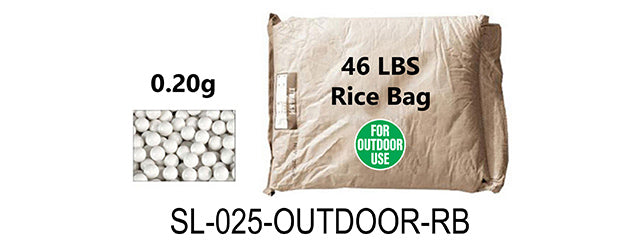 Lancer Tactical 46 lbs Rice Bag Airsoft 0.25g BBs - (White) - Excludes Free Shipping