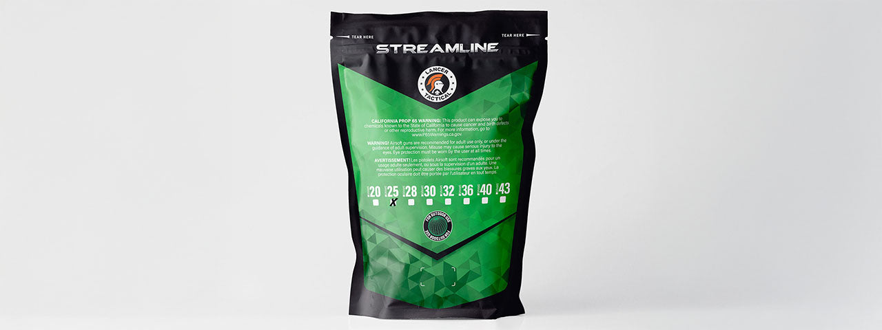 Lancer Tactical 4000 Round 0.25g Streamline Competition Grade Outdoor BBs (Color: White)