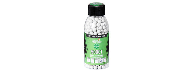 Lancer Tactical 500 Round .40G Streamline Competition Grade Outdoor BBs - (White)
