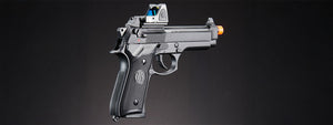 KLI KL92 Optic Ready 6mm Dual Power CO2 Gas Blowback Airsoft Pistol Red Dot Combo - (Black)