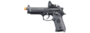 KLI KL92 Optic Ready 6mm Dual Power CO2 Gas Blowback Airsoft Pistol Red Dot Combo - (Black)