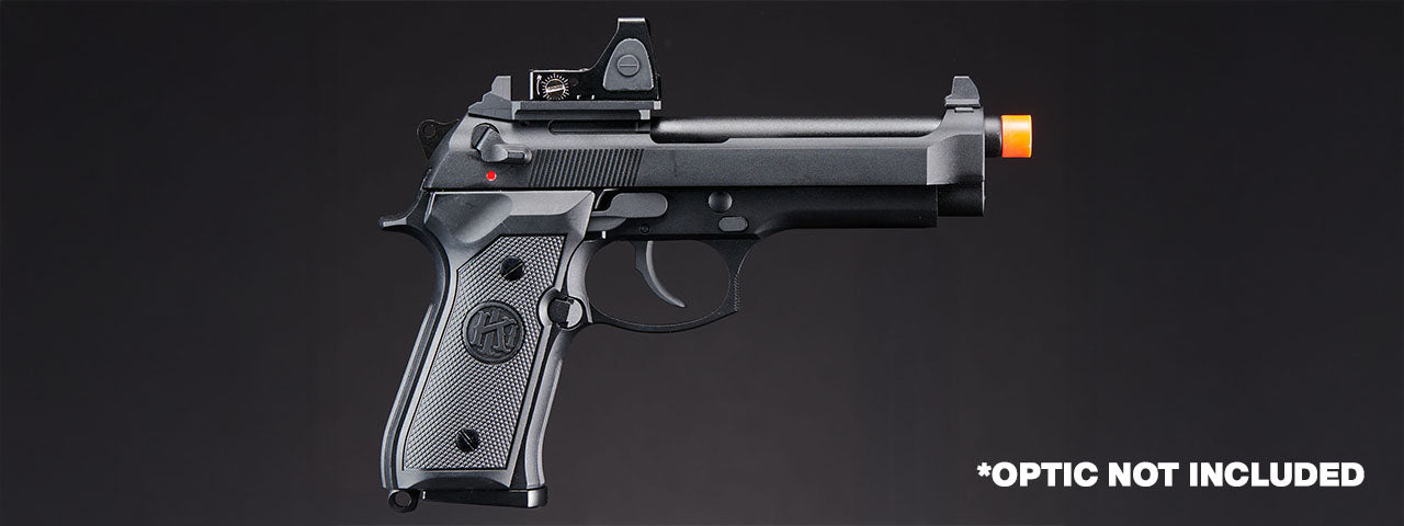 KLI KL92 Optic Ready 6mm Dual Power CO2 Gas Blowback Airsoft Pistol - (Black)