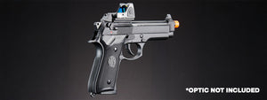 KLI KL92 Optic Ready 6mm Dual Power CO2 Gas Blowback Airsoft Pistol - (Black)