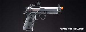 KLI KL-92 AI Optic Ready Silver Version 6mm Dual Power CO2/Gas Blowback Airsoft Pistol - (Silver)