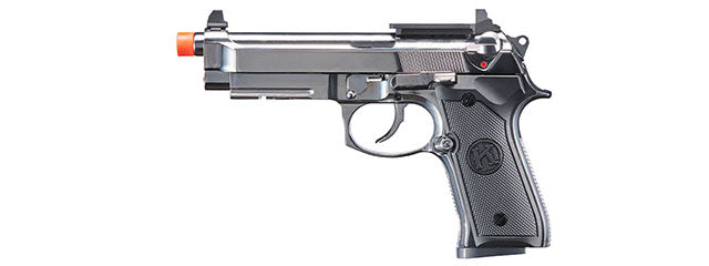KLI KL-92 AI Optic Ready Silver Version 6mm Dual Power CO2/Gas Blowback Airsoft Pistol - (Silver)