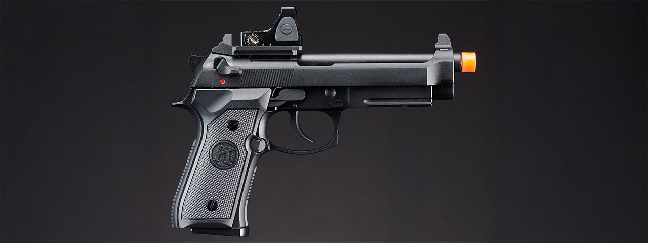 KLI KL-92 AI Optic Ready 6mm Dual Power CO2/Gas Blowback Airsoft Pistol Red Dot Combo - (Black)