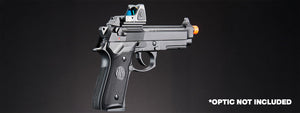 KLI KL-92 AI Optic Ready 6mm Dual Power CO2/Gas Blowback Airsoft Pistol - (Black)