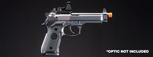 KLI KL-92 Platinum 6mm Dual Power CO2/Gas Blowback Airsoft Pistol - (Platinum)
