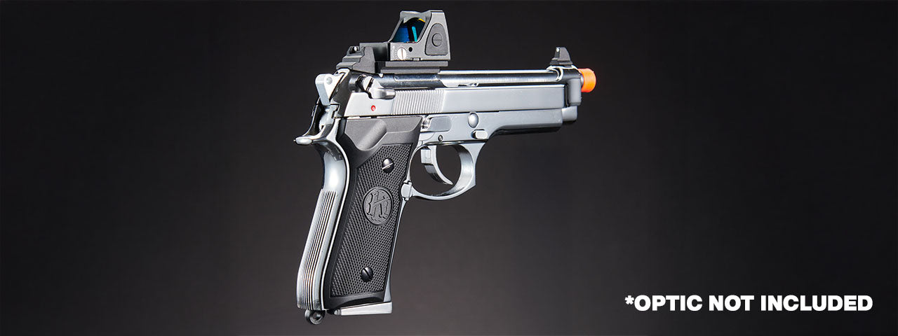 KLI KL-92 Platinum 6mm Dual Power CO2/Gas Blowback Airsoft Pistol - (Platinum)