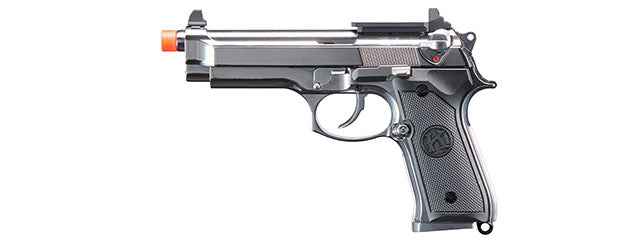 KLI KL-92 Platinum 6mm Dual Power CO2/Gas Blowback Airsoft Pistol - (Platinum)