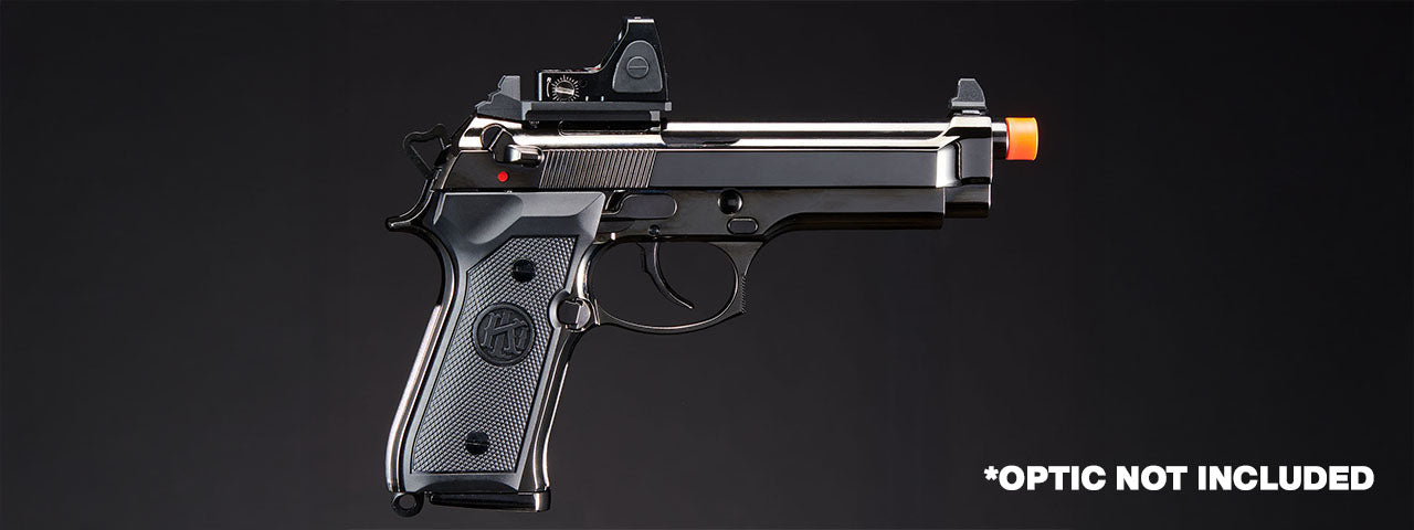 KLI KL-92 Fusion Optic Ready 6mm Dual Power CO2/Gas Blowback Airsoft Pistol - (Black/Gun Metal)